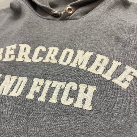 Vintage Abercrombie & Fitch Hoodie XL Y2K Heavy Thick Distressed embroidered - Picture 2 of 9